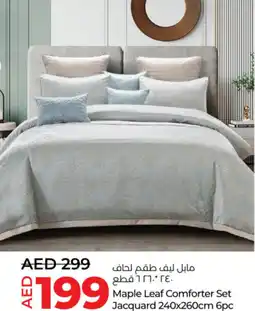 Lulu Hypermarket Maple Leaf Comforter Set Jacquard offer