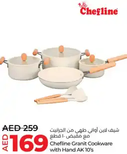 Lulu Hypermarket Chefline granit cookware with hand AK 10's offer