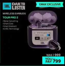 Emax JBL Dare to Listen Wireless Earbuds offer