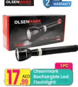 Everyday Center Olsenmark rechargble led flashlight offer