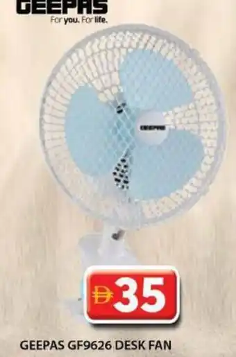 Grand Hyper Market Geepas desk fan GF9626 offer