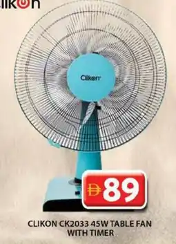 Grand Hyper Market Clikon 45w table fan with timer CK2033 offer