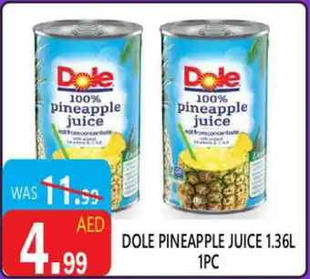 United Hypermarket Dole pineapple juice offer