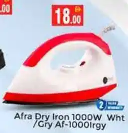 Pasons Afra Dry Iron Af-1000lrgy offer