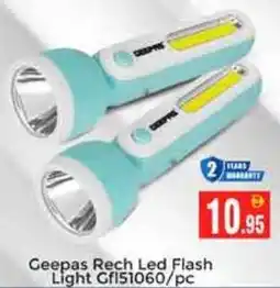 Pasons Geepas Rech Led Flash Light Gf151060/pc offer