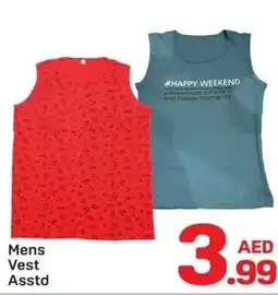 Day To Day Mens Vest Asstd offer
