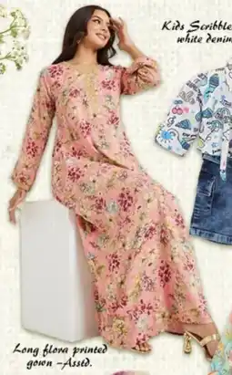 Safari Hypermarket Long flora printed gown offer