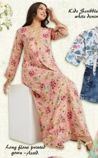 Safari Hypermarket Long flora printed gown offer