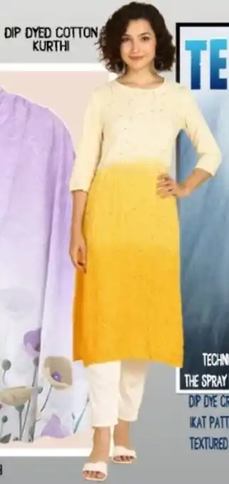 Safari Hypermarket Dip dyed cotton kurthi offer