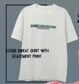Safari Hypermarket Loose sweat shirt with statement print offer