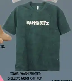 Safari Hypermarket Towel wash printed 5 sleeve mens knit top offer