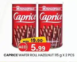 KM Trading Caprice wafer roll hazelnut offer