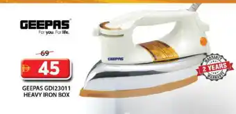 Grand Hyper Market GEEPAS Ironbox offer