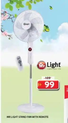 Grand Hyper Market MR. LIGHT Fan offer