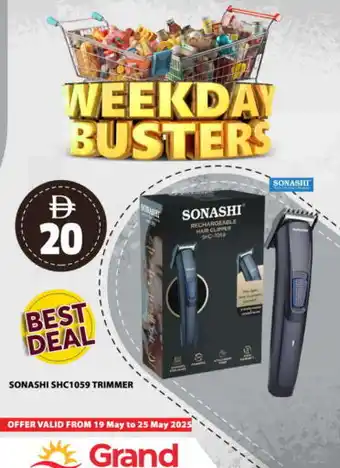 Grand Hyper Market SONASHI Remover / Trimmer / Shaver offer