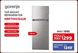 Emax Gorenje Top Mount Refrigerator NRF7191CS4UK offer