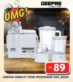 Grand Hyper Market GEEPAS Food Processor offer