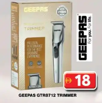 Grand Hyper Market GEEPAS Remover / Trimmer / Shaver offer