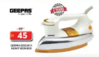 Grand Hyper Market GEEPAS Ironbox offer