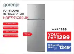 Emax Gorenje top mount refrigerator NRF7191CS4UK offer