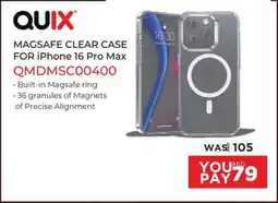 Emax Quix magsafe clear case for iphone 16 pro max QMDMSC00400 offer