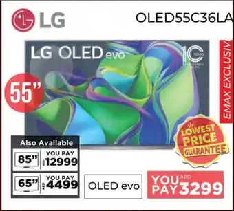 Emax LG OLED evo OLED55C36LA offer