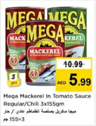 Nesto Mega Mackerel In Tomato Sauce Regula / Chili offer