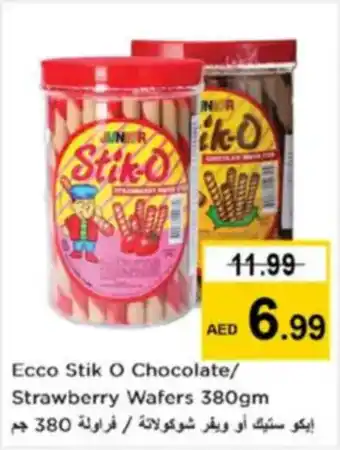 Nesto Ecco Stik O Chocolate / Strawberry Wafers offer