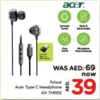 Nesto Acer Type C Headphone AX Three offer