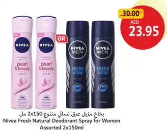Union Coop Nivea Fresh Natural Deodorant Spray for Women offer