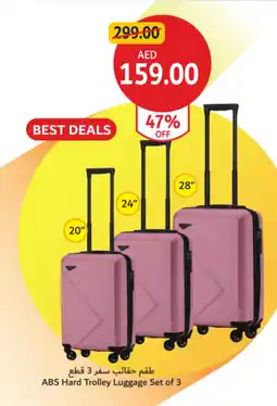 Union Coop ABS Hard Trolley Luggage Set of 3 offer