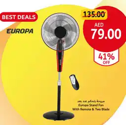 Union Coop Europa Stand Fan With Remote & Two Blade offer