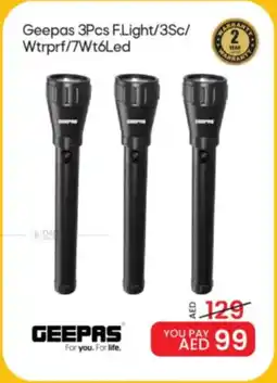 Mark & Save Geepas 3Pcs F.Light/3Sc/ Wtrprf/7Wt6Led offer