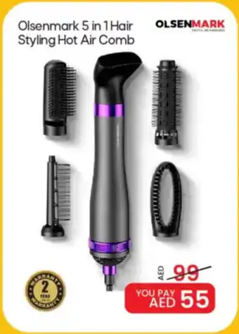 Mark & Save Olsenmark 5 in 1 Hair Styling Hot Air Comb offer