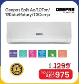 Mark & Save Geepas Split Ac/1.0 Ton/ 12Kbtu/Rotary/T3Comp offer