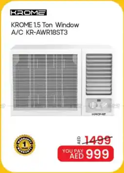 Mark & Save KROME 1.5 Ton Window A/C KR-AWR18ST3 offer