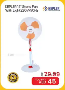 Mark & Save KEPLER Stand Fan With Light220V/50Hz offer