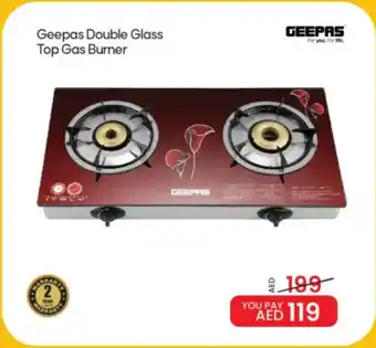 Mark & Save Geepas Double Glass Top Gas Burner offer