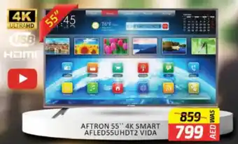Al Madina Hypermarket Aftro 4k smart afled55uhdt2 vida offer
