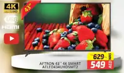 Al Madina Hypermarket Aftron 4K Smart AFLED434UHDSMT2 offer