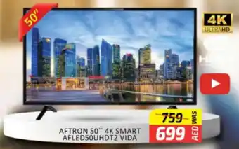 Al Madina Hypermarket Aftron 4k smart AFLED50UHDT2 Vida offer