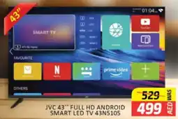 Al Madina Hypermarket JVC Full HD Android Smart Led TV 43N5105 offer