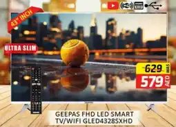 Al Madina Hypermarket Geepas FHD Led Smart TV/Wifi GLED4328SXHD offer