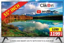Al Madina Hypermarket Clikon UHD Smart Led TV with DVB-T2 offer