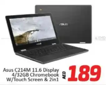 Al Madina Hypermarket Asus C214M Display 4/32GB Chromebook W/Touch Screen & 2in1 offer