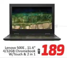 Al Madina Hypermarket Lenovo 500E, 4/32GB Chromebook W/Touch & 2 in 1 offer