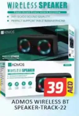Al Madina Hypermarket Admos wireless bt speaker-track-22 offer
