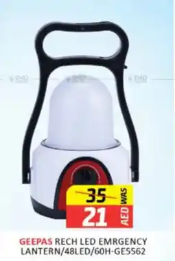 Al Madina Hypermarket Geepas rech led emrgency lantern GE5562 offer