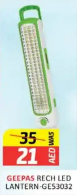 Al Madina Hypermarket Geepas rech led lantern GE53032 offer