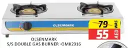 Al Madina Hypermarket Olsenmark s/s double gas burner OMK2316 offer